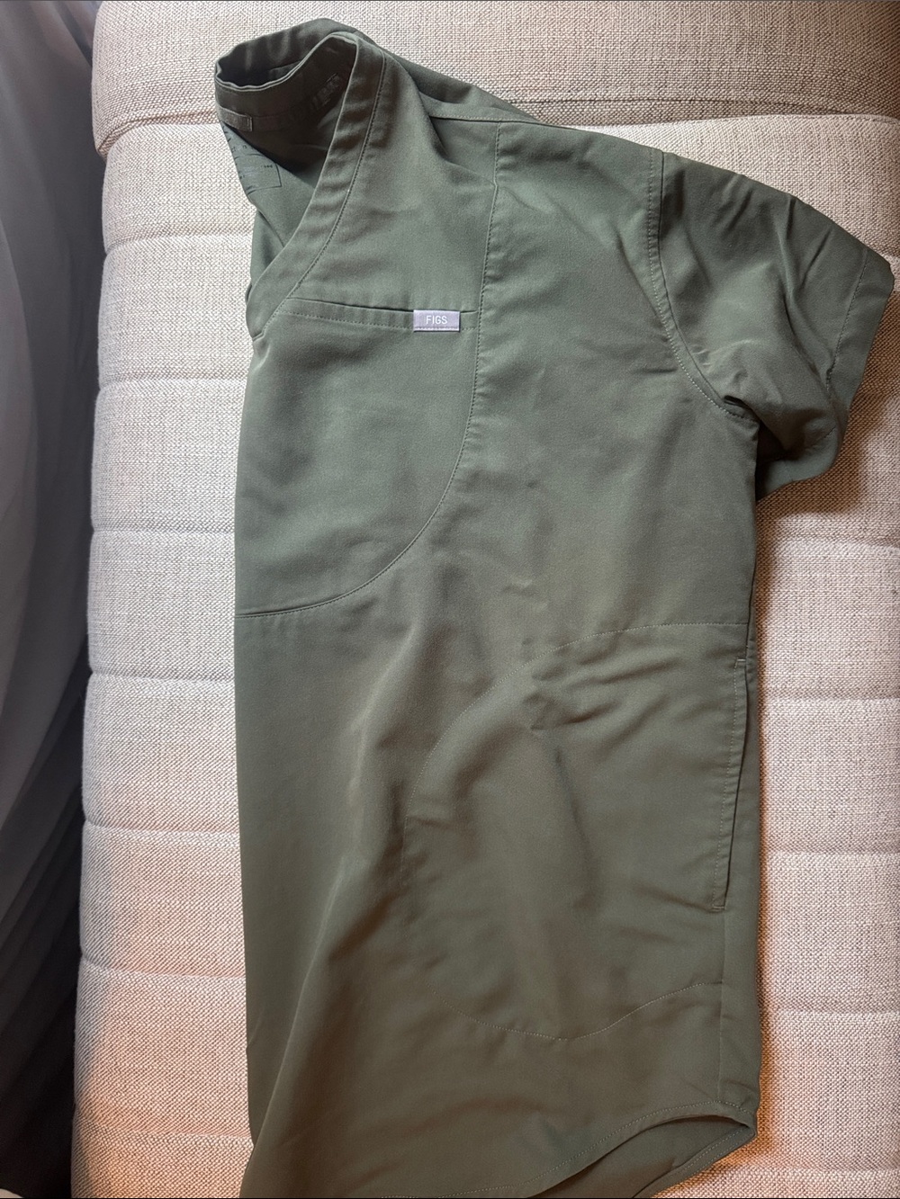 Figs Olive Tunic Scrub Top